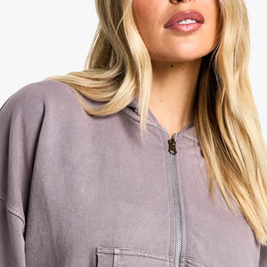 Custom Women <b>Sherpa</b> Cozy Lined Oversized Sweatshirt Women Warm Fleece <b>Hoodie</b> Soft Fleece Lined Casual Winter Pullover Sweatshirt - Product Image 2