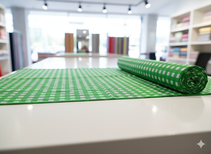 Tissu Popeline de Coton Peigné Uni, Léger, Respirant, Absorbant l'Humidité, Biologique, Écologique, Imprimé Couleur Bloc Vert - Product Image 3