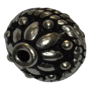 Perles de football en argent sterling de 8 mm, perles ethniques en argent sterling, fabricant de perles et composants en argent pour la fabrication de bijoux - Product Image 4