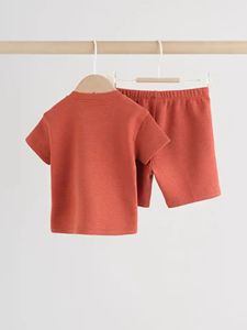 Ensembles de Vêtements d'Été Doux pour Garçons en Gros – Tenues Thermiques pour Enfants, Shorts et T-shirts Couleur Unie, Vêtements pour Bébés Garçons - Product Image 2