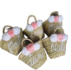 Cadeau d'enseignant personnalisé-panier de paille pour le personnel fête sac de corde de papier tissé Crochet macramé sacs de plage directement de Supp indien - Product Image 1