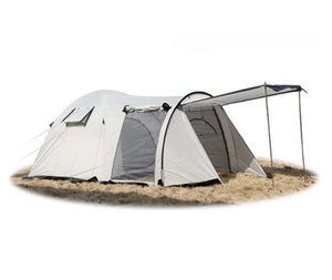 Grande tente de camping familiale pour 4 personnes, imperméable, PU 3000 mm, tente tunnel double couche avec 1 chambre et 1 salon pour les événements - Product Image 1
