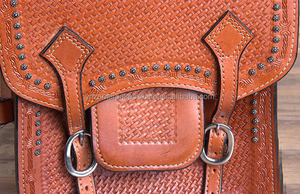 Bolsa de Sillín de Cuero Genuino Y&Z, Calidad Premium, Duradera, Hecha a Mano, Estilo Occidental, Personalizable, para Uso Ecuestre - Product Image 3