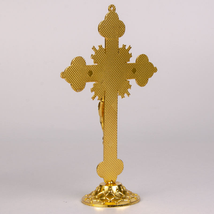 Crucifix religieux en métal sur pied, conçu sur mesure pour la vente en gros, décoré d'une croix murale - Product Image 6