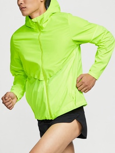 Blouson Bomber Décontracté Homme Vert Néon Imperméable Séchage Rapide en Polyester avec Fermeture Éclair Coupe Droite Logo Avant Automne - Product Image 6