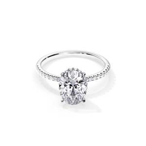 Oval Cut Diamond Engagement Ring for Women 14k Gold plated Prong Setting floral Style Fine Jewelry - Product Image 4