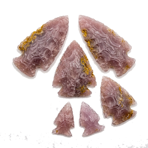 Puntas de flecha de piedra de cuarzo fresa natural, puntas de flecha de jaspe elegante curativas, gemas para mayoristas de cristales - Product Image 3