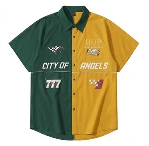 Chemise de travail pour homme à manches courtes, style mécanicien, pour équipe de course, garage industriel, broderie personnalisée disponible - Product Image 3