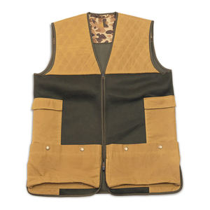 Chaleco de tiro transpirable con espalda de malla, chaleco de lona para tiro al tiro al lomo con hombreras acolchadas, bolsillos para cartuchos, chaleco ligero para campo de tiro - Product Image 1