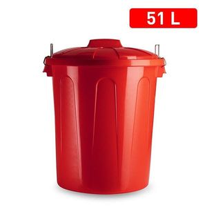 Bidone per Rifiuti Rosso da 51L - Product Image 2