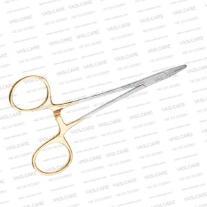 Porte-aiguille Halsey 5″ (13cm) à 4000 dents, pour gaucher, en carbure de tungstène, instrument chirurgical délicat pour la blepharoplastie par Vaslcare - Product Image 4