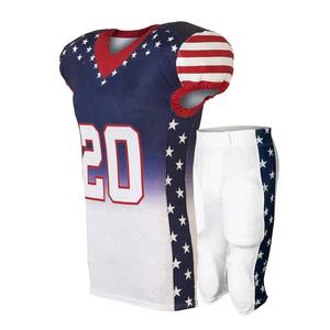 Conjunto de Uniforme de Fútbol Americano para Hombre, Sin Mangas, Cuello en V, Malla, con Diseño de Estrellas y Rayas, Ropa Deportiva que Absorbe la Humedad - Product Image 1