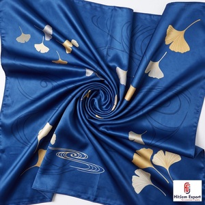 Custom Printed Short <b>Scarf</b> Fabric White Label OEM ODM Textile Manufacturer for Fashion Accessories Wholesale Export Supplier - Product Image 2