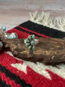 Handcrafted Kingman Turquoise Sterling <b>Silver</b> <b>Ring</b> Natural Gemstone Southwestern Western Boho Artisan <b>Statement</b> Jewelry - Product Image 3