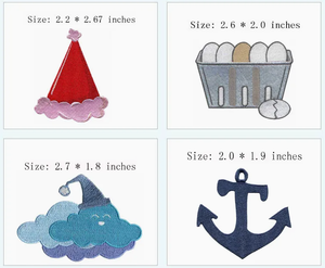 Écussons brodés personnalisés, logo de marque sur mesure, thermocollants pour vêtements, logo personnalisé OEM ODM, vente en gros, fournisseur d'usine, qualité supérieure - Product Image 1