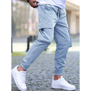 Pantalon de jogging slim pour homme, taille mi-haute, avec logo, design personnalisé de haute qualité, style sportif et streetwear tendance, vente en gros OEM - Product Image 1