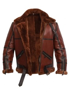 <b>Men</b> RAF British <b>Shearling</b> Aviator <b>Jacket</b> - Product Image 1