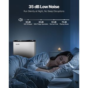 Mini Frigorifero Compatto a Porta Singola da 3.2 Cu.Ft ad Alta Efficienza Energetica con Temperatura Regolabile e Ripiano in Vetro - Product Image 5