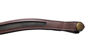 FAB International Premium Frontlet de Cheval en Cuir Rembourré, Conception Anatomique pour Bridon Anglais, Confortable et Durable pour l'Entraînement et les Concours - Product Image 2