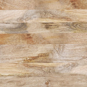 Table basse ronde en bois de manguier massif artisanal avec structure en métal noir et finition naturelle pour salon ou bureau - Product Image 6