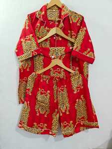 Conjunto de Pijama de Lujo al Por Mayor para Mujer, Traje de Noche de Algodón, Ropa de Fiesta para Damas de Honor, Vestido de Noche de Algodón Suave - Product Image 3