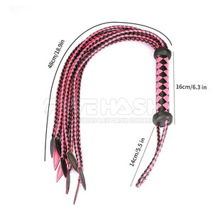 Leather <b>Flogger</b> Durable Leather Strips Flexible Build Simple Handle Design Leather <b>Flogger</b> Smooth Control Use - Product Image 2