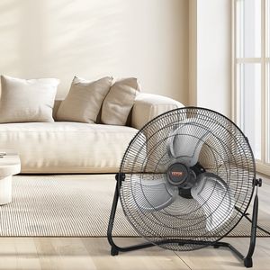 Ventilatore Industriale ad Alta Velocità da 20 Pollici, 3 Velocità, 4800 CFM, Inclinazione Regolabile a 360 Gradi, Flusso d'Aria Pesante da 21,33 Ft/sec, Montaggio a Pavimento - Product Image 1