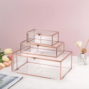 Metal & Glass Storage <b>Box</b> With Metal Frame For Jewelry Organizers And Storage Use Customized Glass <b>Box</b> - Product Image 2