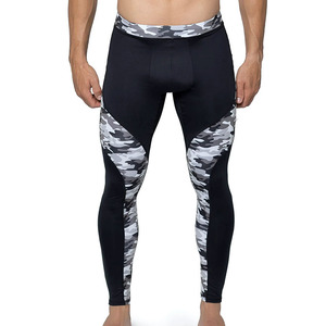 Collants de compression pour hommes à séchage rapide et haute élasticité, respirants, avec impression numérique par sublimation, sous-couche en Spandex/Polyester - Product Image 2
