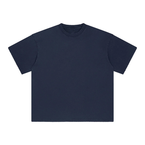 Custom Oversized Plus Size Men's Acid Wash Solid T-Shirts 100% Cotton Knitted Regular Fit 220 Grams Custom Logo Design - Product Image 3