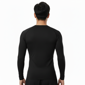 Men's Long Sleeve Rash Guard Black <b>Dragon</b> Print Full Sleeve Sublimation Quick Dry MMA Jiu Jitsu <b>Shirt</b> - Product Image 5