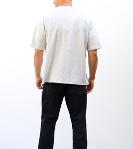 T-shirts noirs personnalisés pour hommes, manches courtes, col rond, 100 % coton peigné, logo frontal, style formel, coupe ample, anti-boulochage, été - Product Image 3
