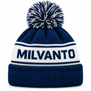 Sky <b>Blue</b> Custom Logo Premium Pom Pom <b>Beanie</b> Hat Embroidered Cuffed Rib Knit Winter <b>Beanie</b> for Men & Women Streetwear <b>Beanies</b> - Product Image 4