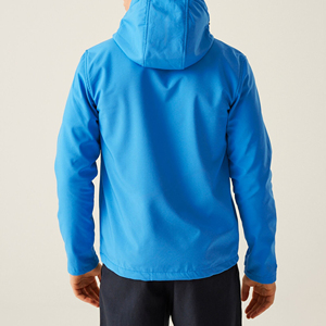 Chaqueta Softshell Impermeable Azul para Hombre, 100% Poliéster, con Capucha y Bolsillos con Cremallera, para Uso en Exteriores - Product Image 2