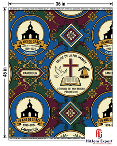 Custom African Wax Print Fabric Supplier Church Anniversary Convention Celebration Event Uniform Textile Manufacturer - Product Image 1