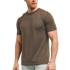 T-shirt en laine mérinos super fine pour homme – Couche de base, évacuant l'humidité, respirant, séchage rapide, anti-odeur, sans démangeaisons, grandes tailles américaines - Product Image 3