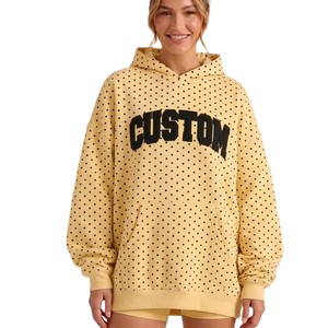 Sweat-shirt oversize pour femme à manches longues en coton tricoté, délavé à l'acide, séchage rapide, respirant, pour l'hiver, avec imprimé lettre sur le devant - Product Image 5