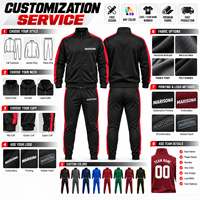 Survêtement d'entraînement de football personnalisé par sublimation pour hommes, veste et pantalon d'échauffement pour équipe, survêtement de football OEM sous marque privée