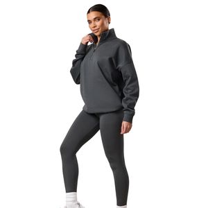 Legging gris graphite pour femme, taille haute, extensible, pour fitness, entraînement et yoga, vêtement de sport confortable - Product Image 1