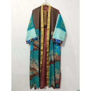Kimono de seda térmica de verano para mujer con cuello en V y cordón, vestido de noche largo, cómodo, para dormir, regalo personalizado - Product Image 5