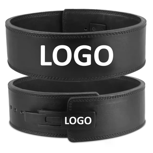 Ceinture de musculation classique marron en cuir de vachette avec boucle à double ardillon profilée et soutien lombaire stable - Product Image 4