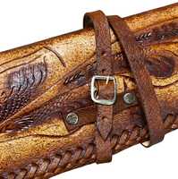 Nouvel Arrivage : Étui de Chasse Personnalisé en Cuir Souple avec Motif Gaufré, Durable et Universel pour Utilisation Extérieure, Compatible Tir 10x/8x