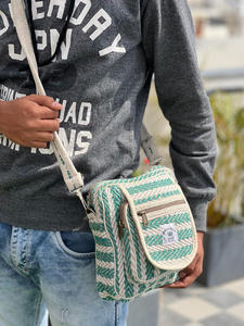 Nouvelle tendance sacs de chanvre sac à bandoulière multi-usages Jute élégant avec matériau en coton sacs à bandoulière durables sacs à provisions femmes - Product Image 2