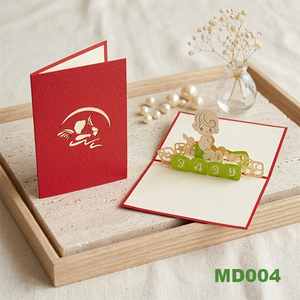 Tarjeta de Invitación para Bautizo de Bebé Recién Nacido, Tarjeta de Felicitación 3D Pop-up, Manualidades de Papel Hechas a Mano, Impresión Offset, Día de la Madre - Product Image 3