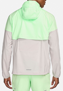 Chaqueta impermeable con capucha, estilo deportivo, con bloques de color, manga larga, a prueba de viento, de poliéster, para primavera. - Product Image 2