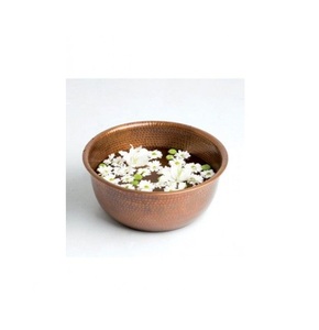 Producto Indio para Baño y Decoración del Hogar, Tazón de Cobre para Pedicura, Bañera Redonda para Spa de Pies con Drenaje Manual, Alivio para los Pies - Product Image 3