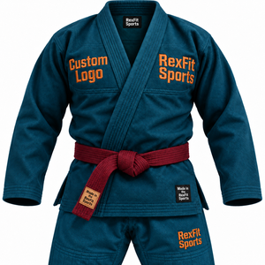 Uniforme de Grappling Brasileño Bordado con Letras Personalizadas en el Pecho, Conjunto de Kimono BJJ Unisex y Uniforme de Entrenamiento de Artes Marciales OEM - Product Image 2