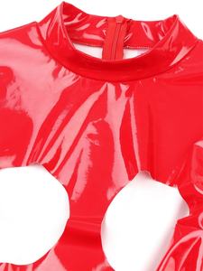 จั๊มสูทหนังแก้วเซ็กซี่สำหรับผู้หญิง เหมาะสำหรับการแสดงบนเวทีไนต์คลับ ปาร์ตี้ โพลแดนซ์ ออกเดท คืนฮันนีมูน และวันครบรอบ - Product Image 3