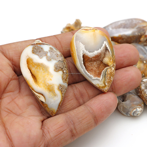 Cristal de quartz fossilisé Druzy de haute qualité, 20-35 mm, à changement de couleur, pour la fabrication de bijoux, lot en gros - Product Image 1