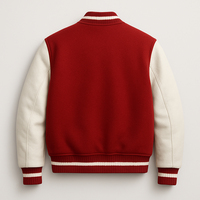 Vestes de baseball et blousons universitaires en cuir pour hommes, style cool, en polaire, tendance, vente en gros, personnalisables